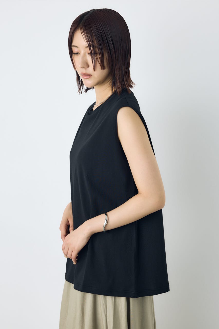 リュクスフローノースリーブトップス BLK M