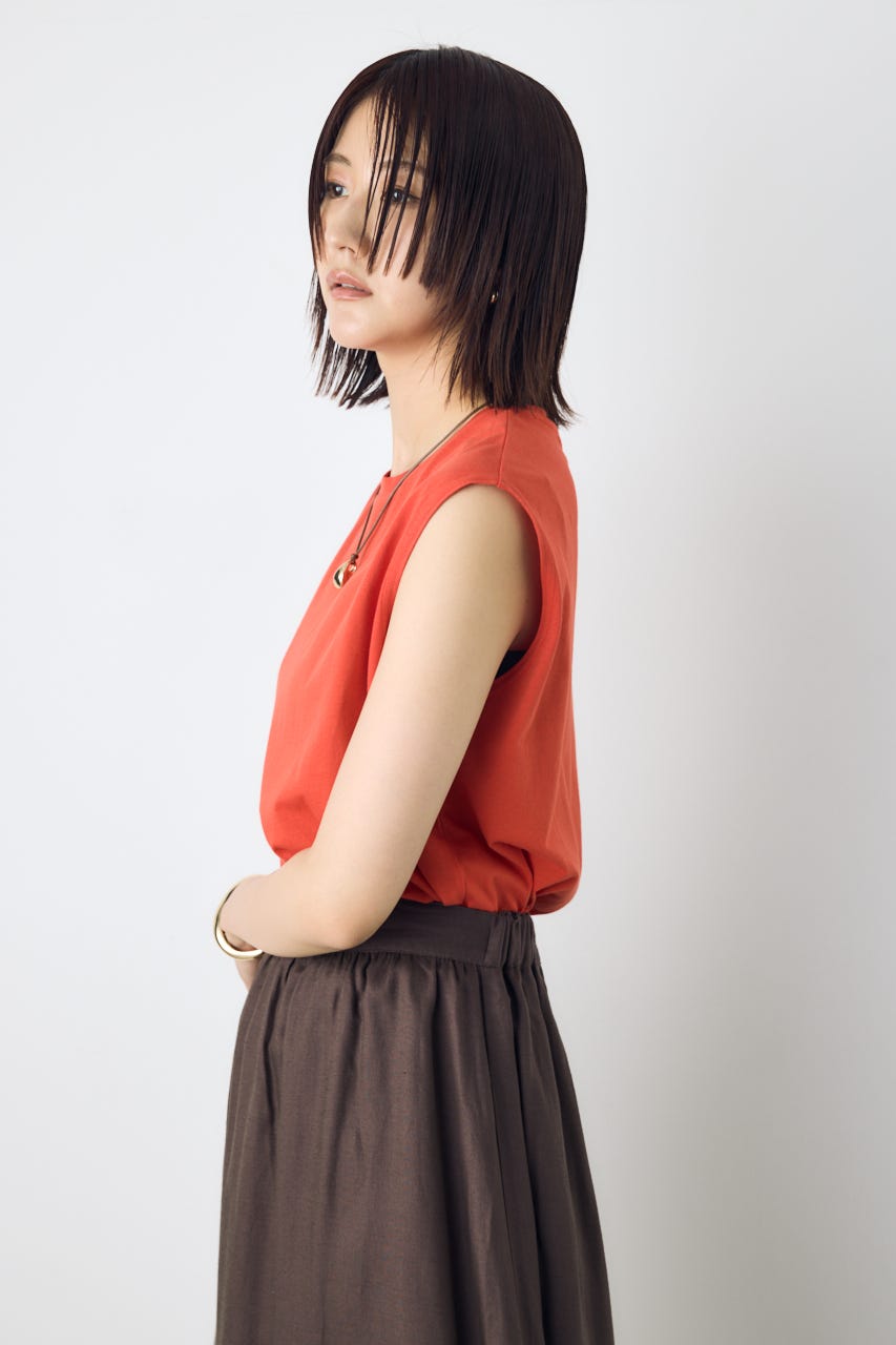 リュクスフローノースリーブトップス RED S