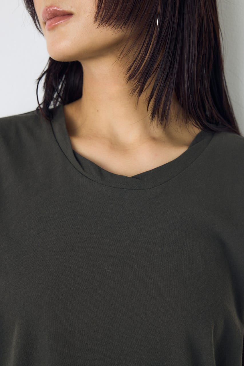 ドライタッチツイストネックタンクトップ L/BLK M