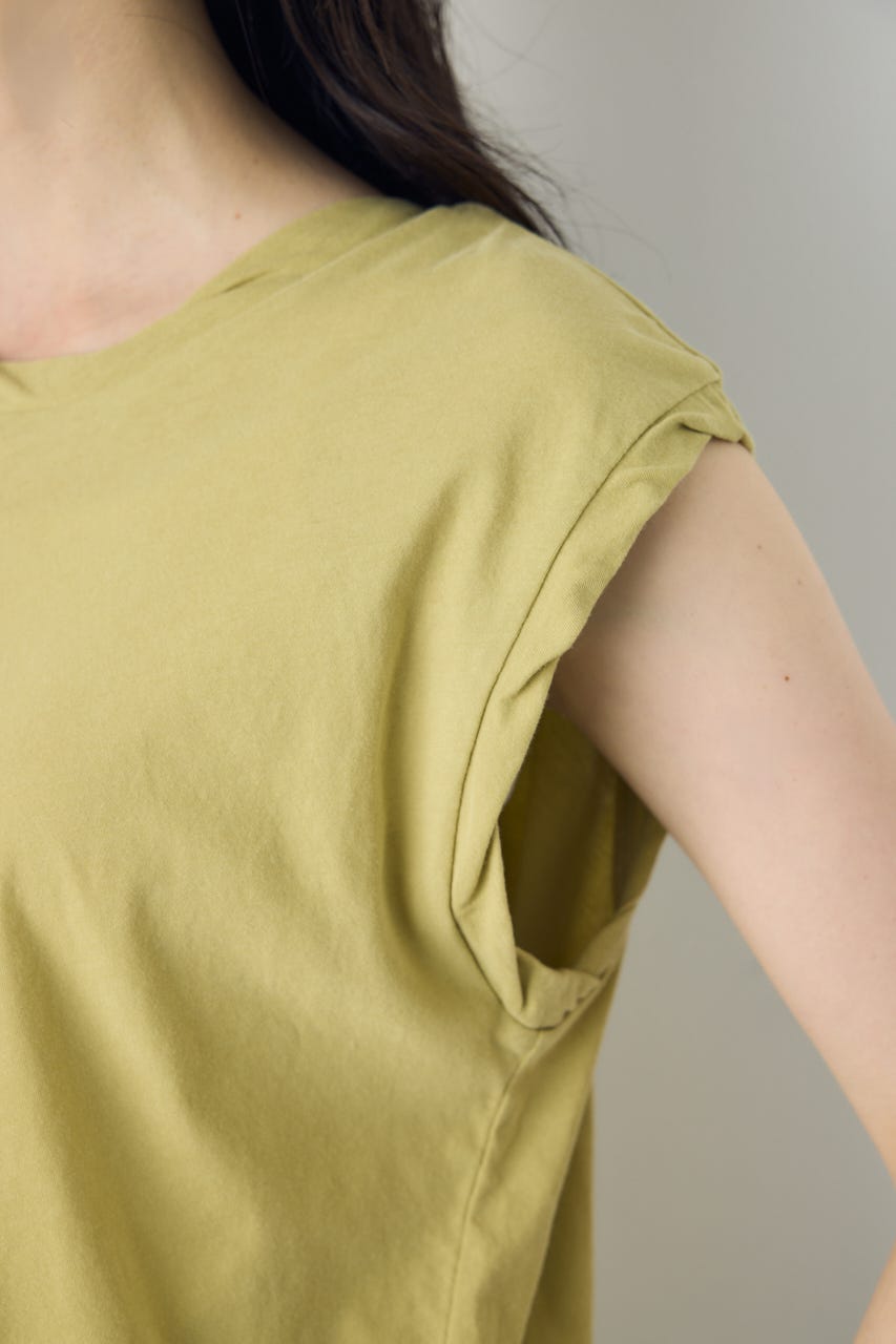 ドライタッチツイストネックタンクトップ LIME S