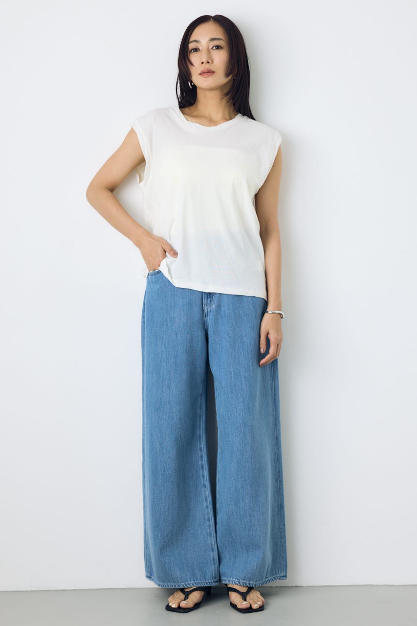 ドライタッチツイストネックタンクトップ O/WHT S