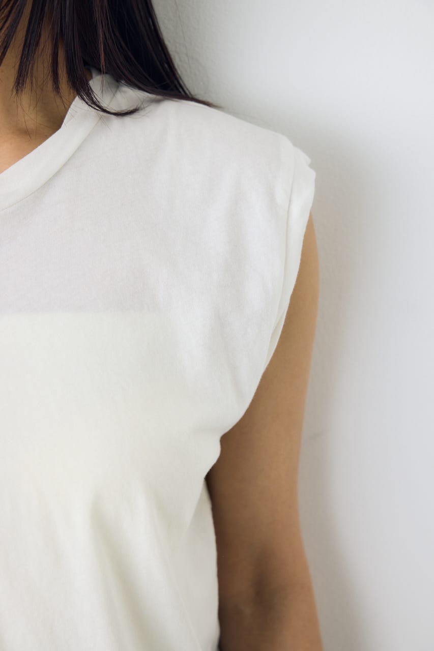 ドライタッチツイストネックタンクトップ O/WHT S