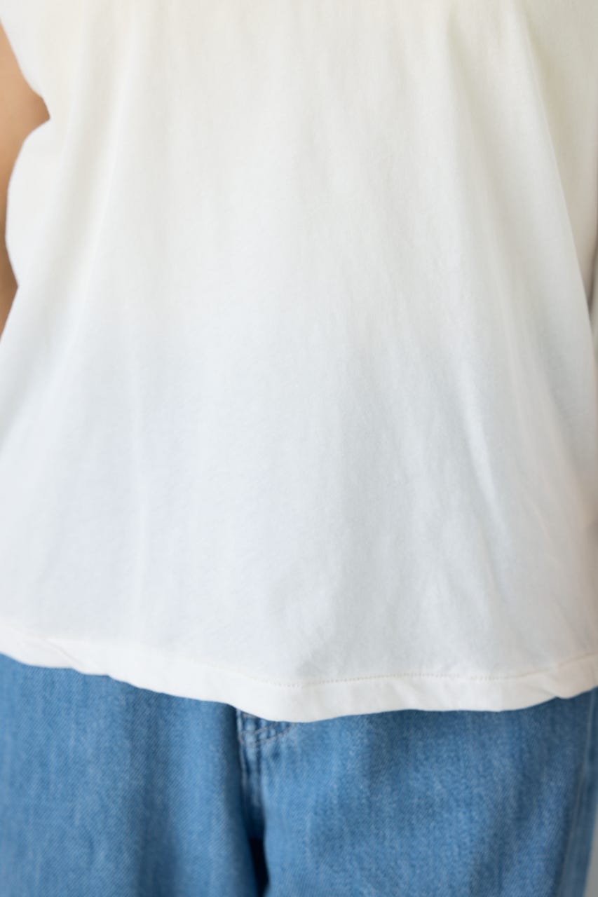 ドライタッチツイストネックタンクトップ O/WHT S