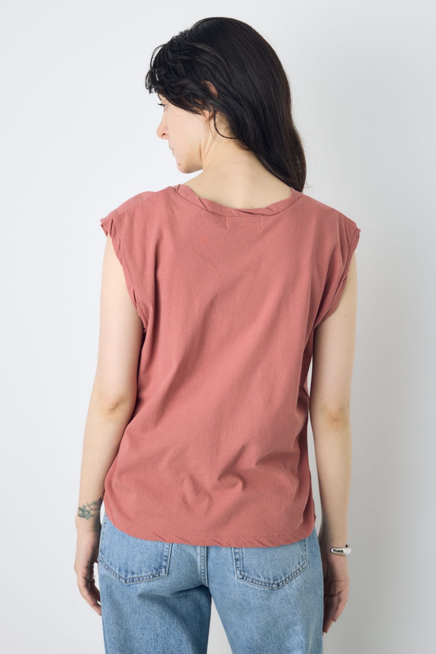 ドライタッチツイストネックタンクトップ PNK S