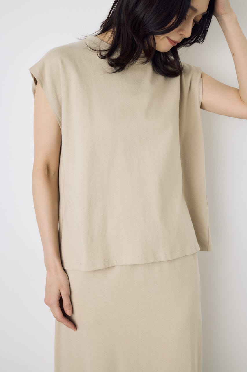 【GOLDEN PRICE 5/1(金)8:59までの特別価格】ノースリーブカットトップス BEG S