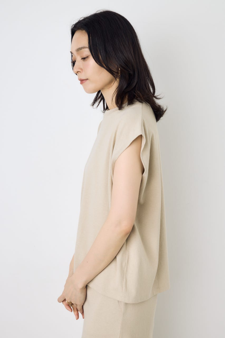 【GOLDEN PRICE 5/1(金)8:59までの特別価格】ノースリーブカットトップス BEG S