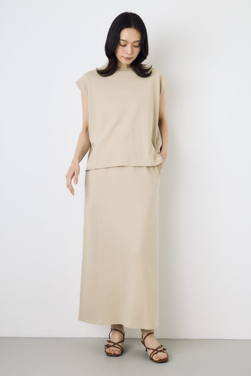 【GOLDEN PRICE 5/1(金)8:59までの特別価格】ノースリーブカットトップス BEG S