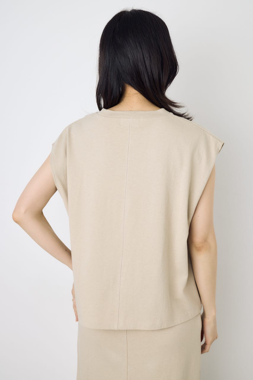 【GOLDEN PRICE 5/1(金)8:59までの特別価格】ノースリーブカットトップス BEG S