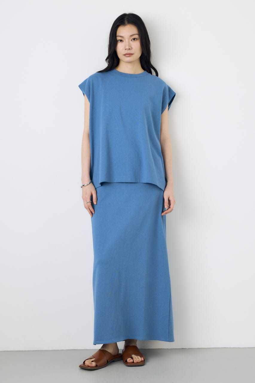 【GOLDEN PRICE 5/1(金)8:59までの特別価格】ノースリーブカットトップス BLU M