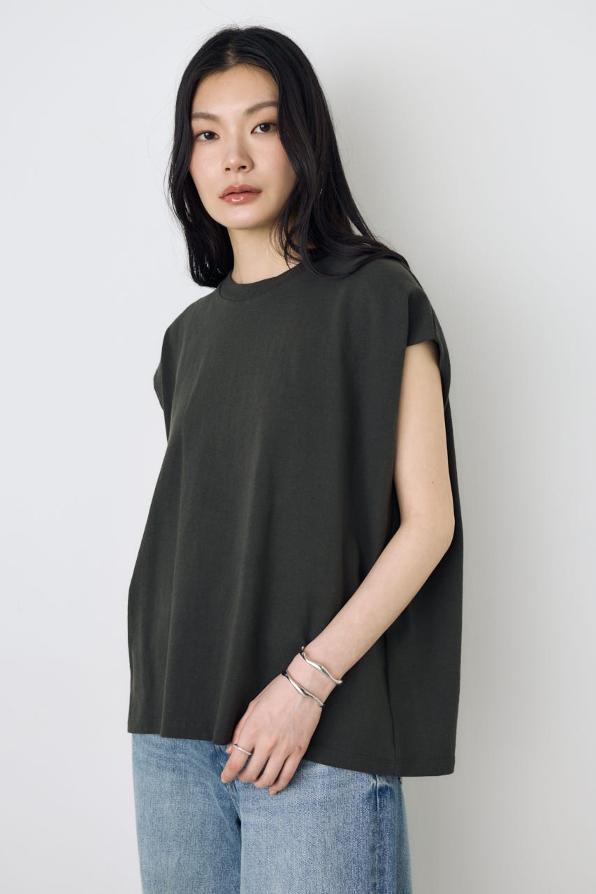 【GOLDEN PRICE 5/1(金)8:59までの特別価格】ノースリーブカットトップス L/BLK S