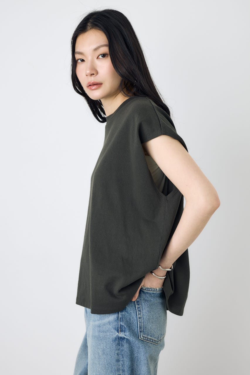 【GOLDEN PRICE 5/1(金)8:59までの特別価格】ノースリーブカットトップス L/BLK S