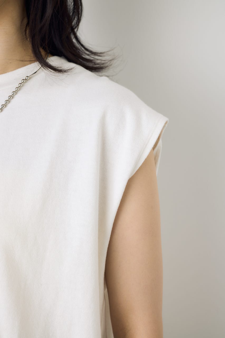 【GOLDEN PRICE 5/1(金)8:59までの特別価格】ノースリーブカットトップス O/WHT S