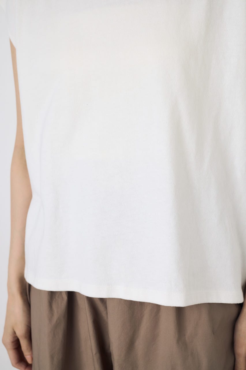 【GOLDEN PRICE 5/1(金)8:59までの特別価格】ノースリーブカットトップス O/WHT S