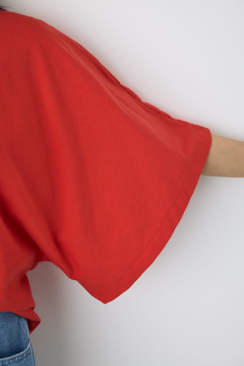 アーバンコットンドルマンTシャツ RED M