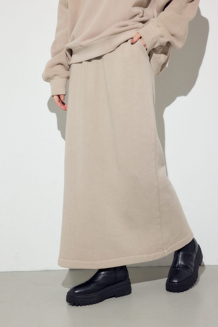 ピグメント起毛裏毛Iラインスカート BEG S