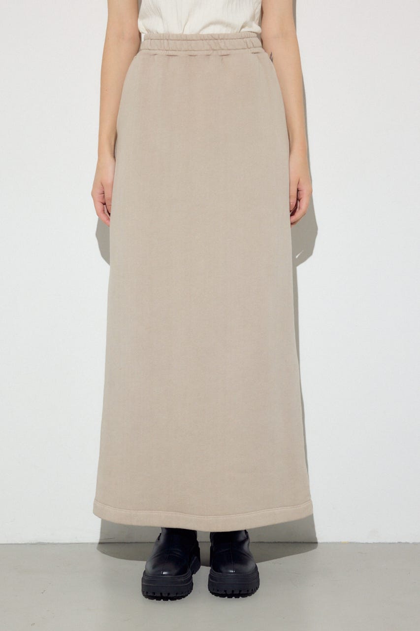 ピグメント起毛裏毛Iラインスカート BEG S