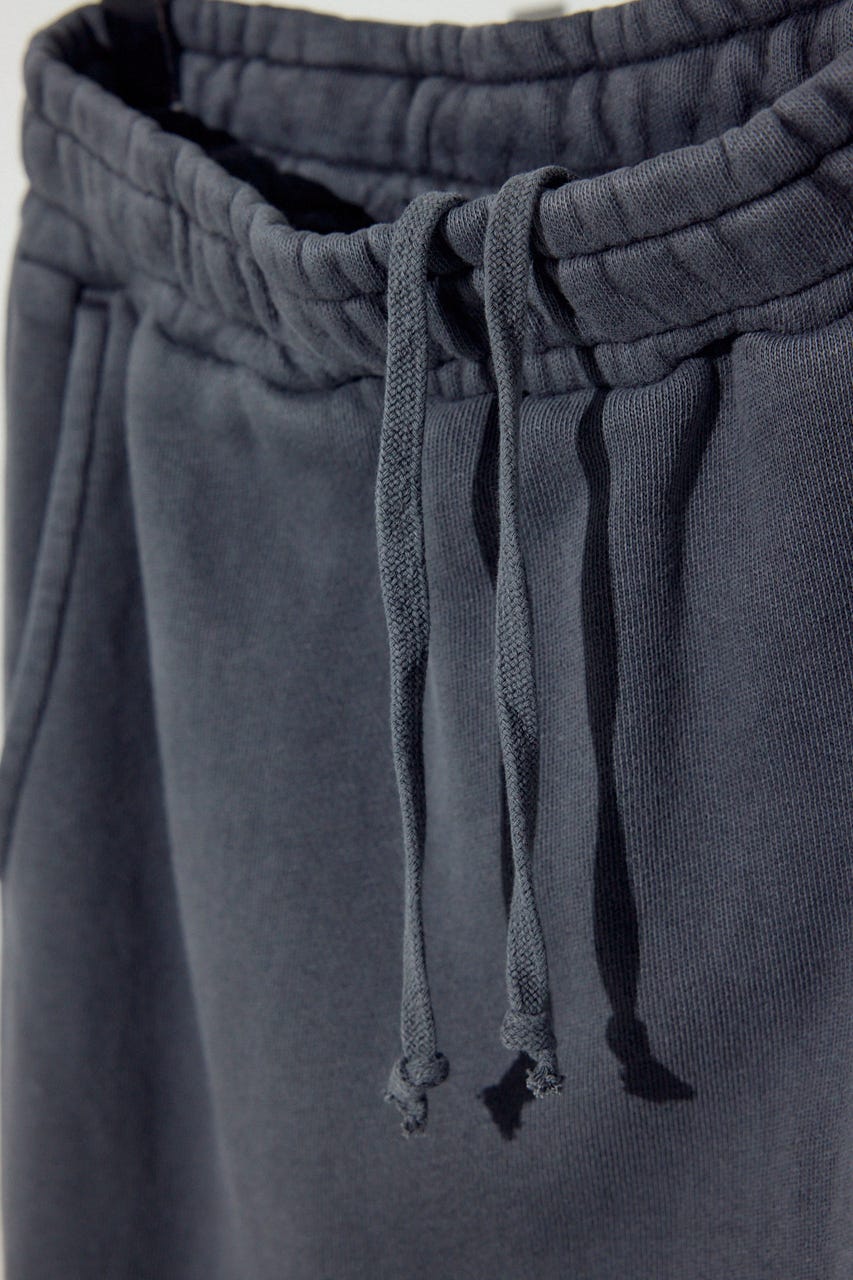 ピグメント起毛裏毛Iラインスカート L/BLK S