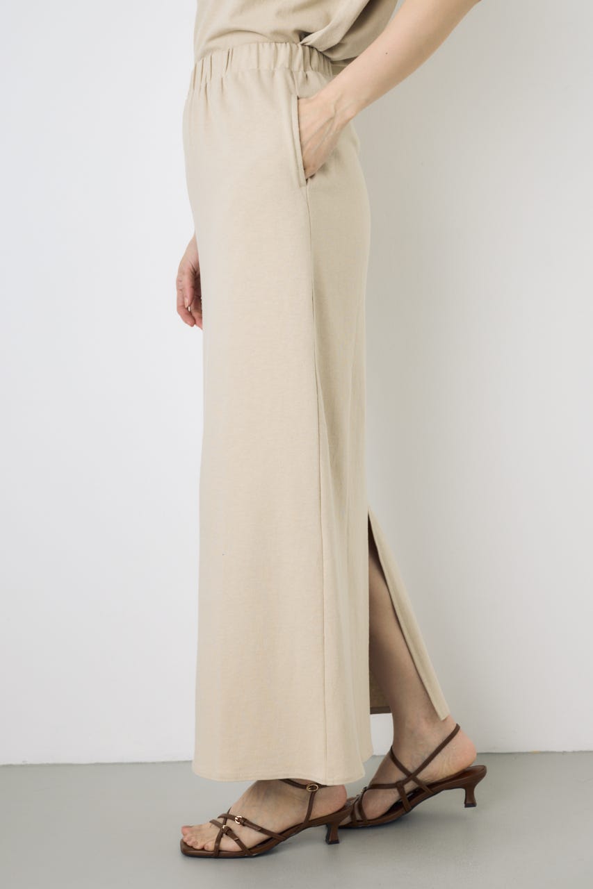 【GOLDEN PRICE 5/1(金)8:59までの特別価格】Iラインカットロングスカート BEG S