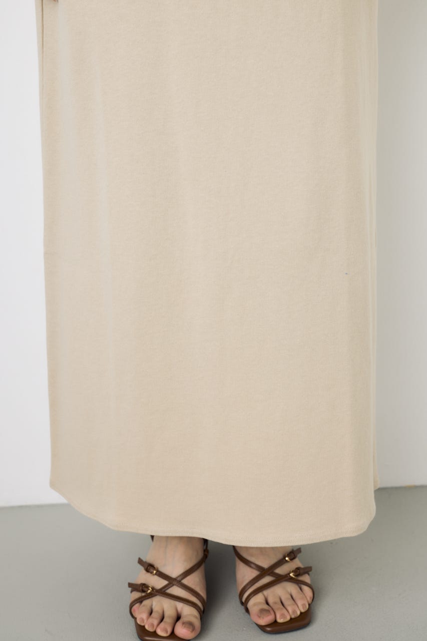 【GOLDEN PRICE 5/1(金)8:59までの特別価格】Iラインカットロングスカート BEG S