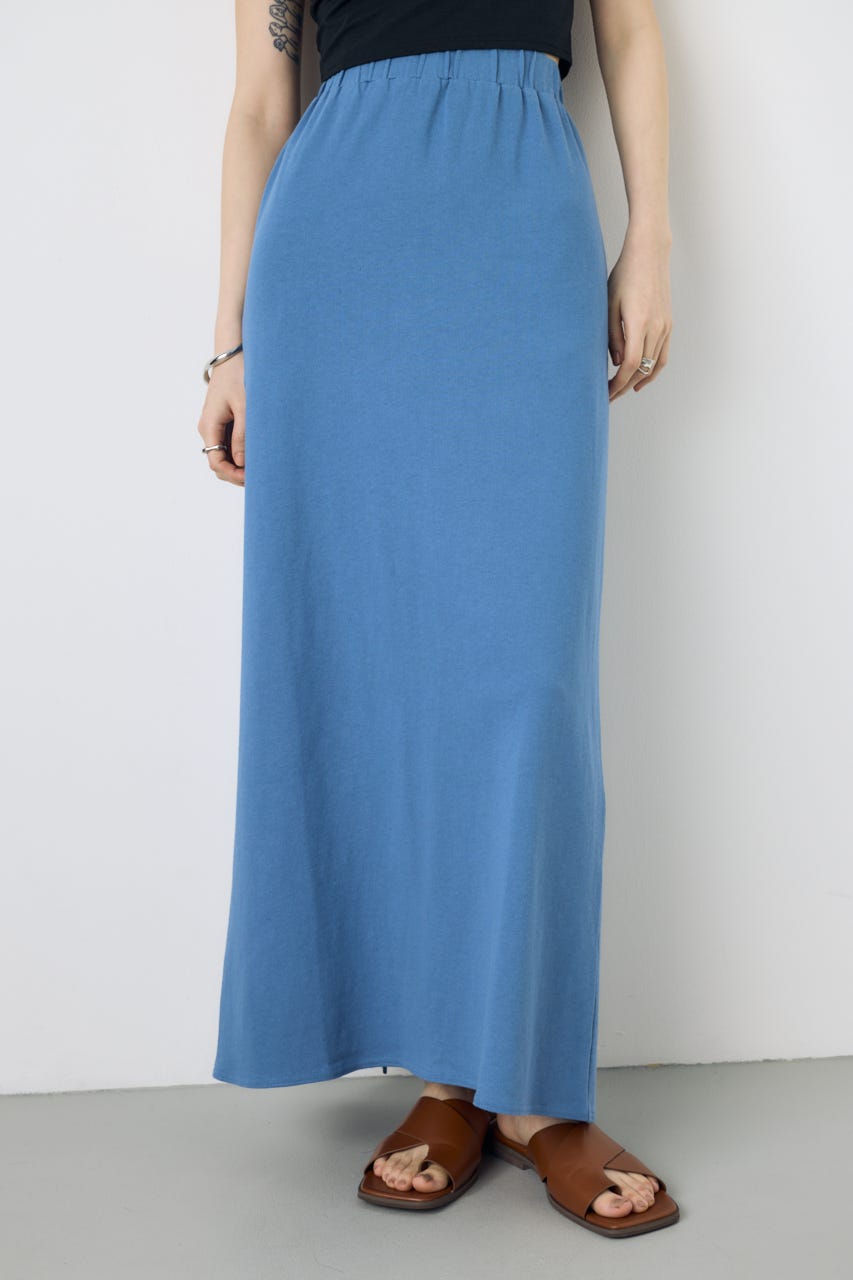 【GOLDEN PRICE 5/1(金)8:59までの特別価格】Iラインカットロングスカート BLU S