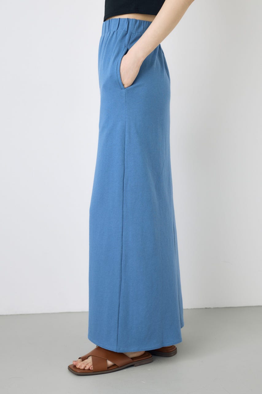 【GOLDEN PRICE 5/1(金)8:59までの特別価格】Iラインカットロングスカート BLU S