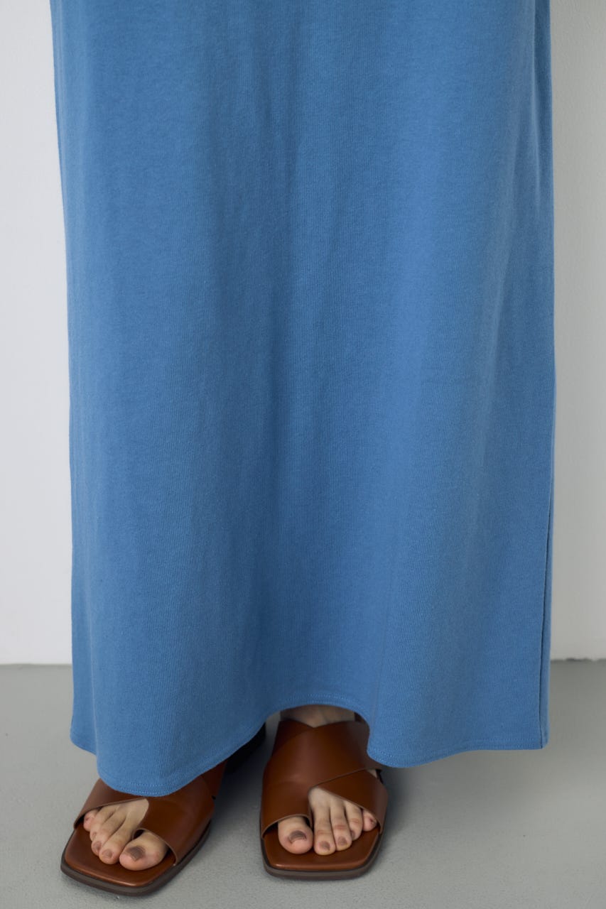 【GOLDEN PRICE 5/1(金)8:59までの特別価格】Iラインカットロングスカート BLU S