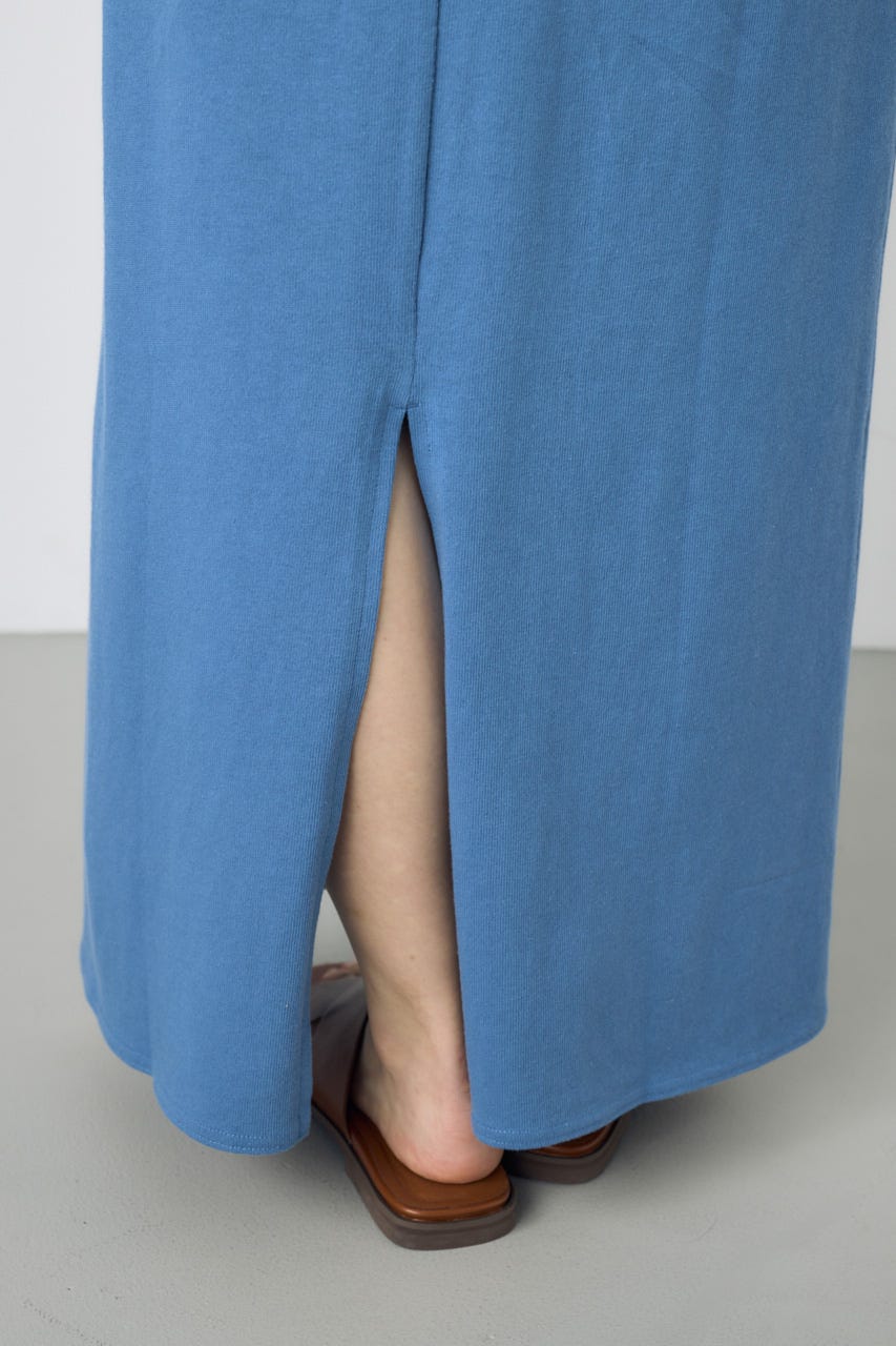 【GOLDEN PRICE 5/1(金)8:59までの特別価格】Iラインカットロングスカート BLU S