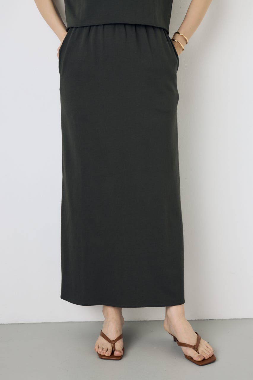 【GOLDEN PRICE 5/1(金)8:59までの特別価格】Iラインカットロングスカート L/BLK M