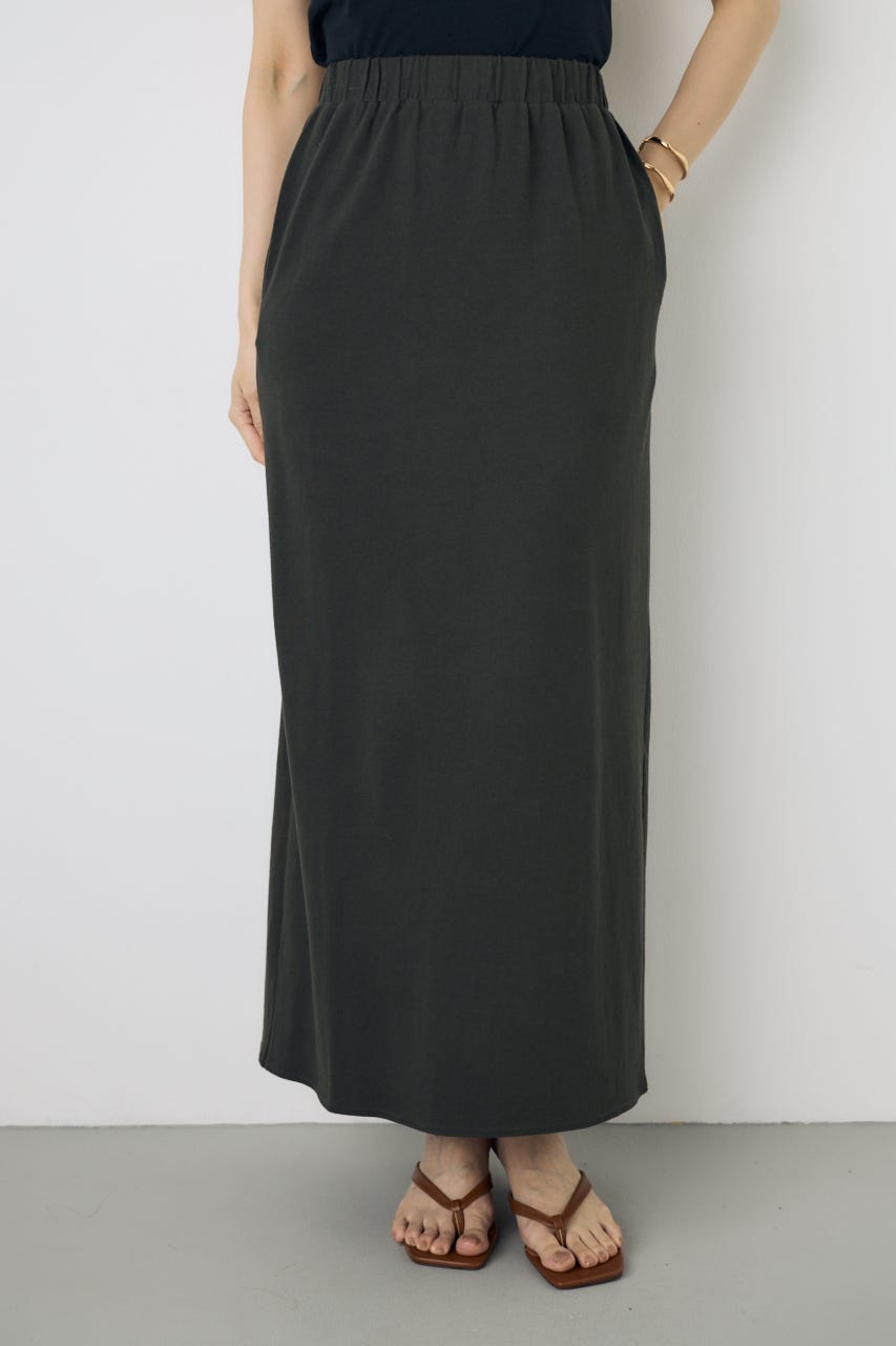 【GOLDEN PRICE 5/1(金)8:59までの特別価格】Iラインカットロングスカート L/BLK M