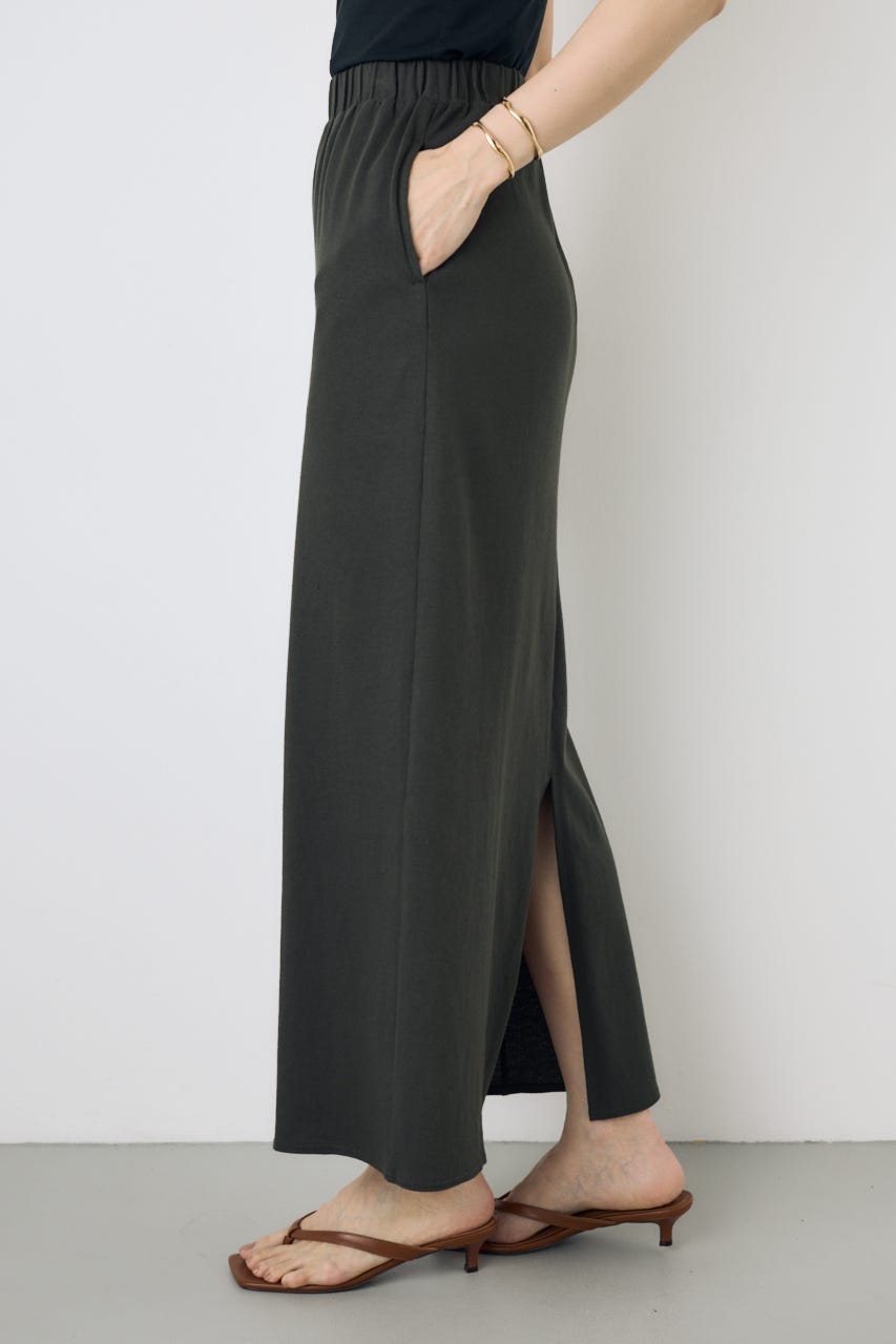 【GOLDEN PRICE 5/1(金)8:59までの特別価格】Iラインカットロングスカート L/BLK M