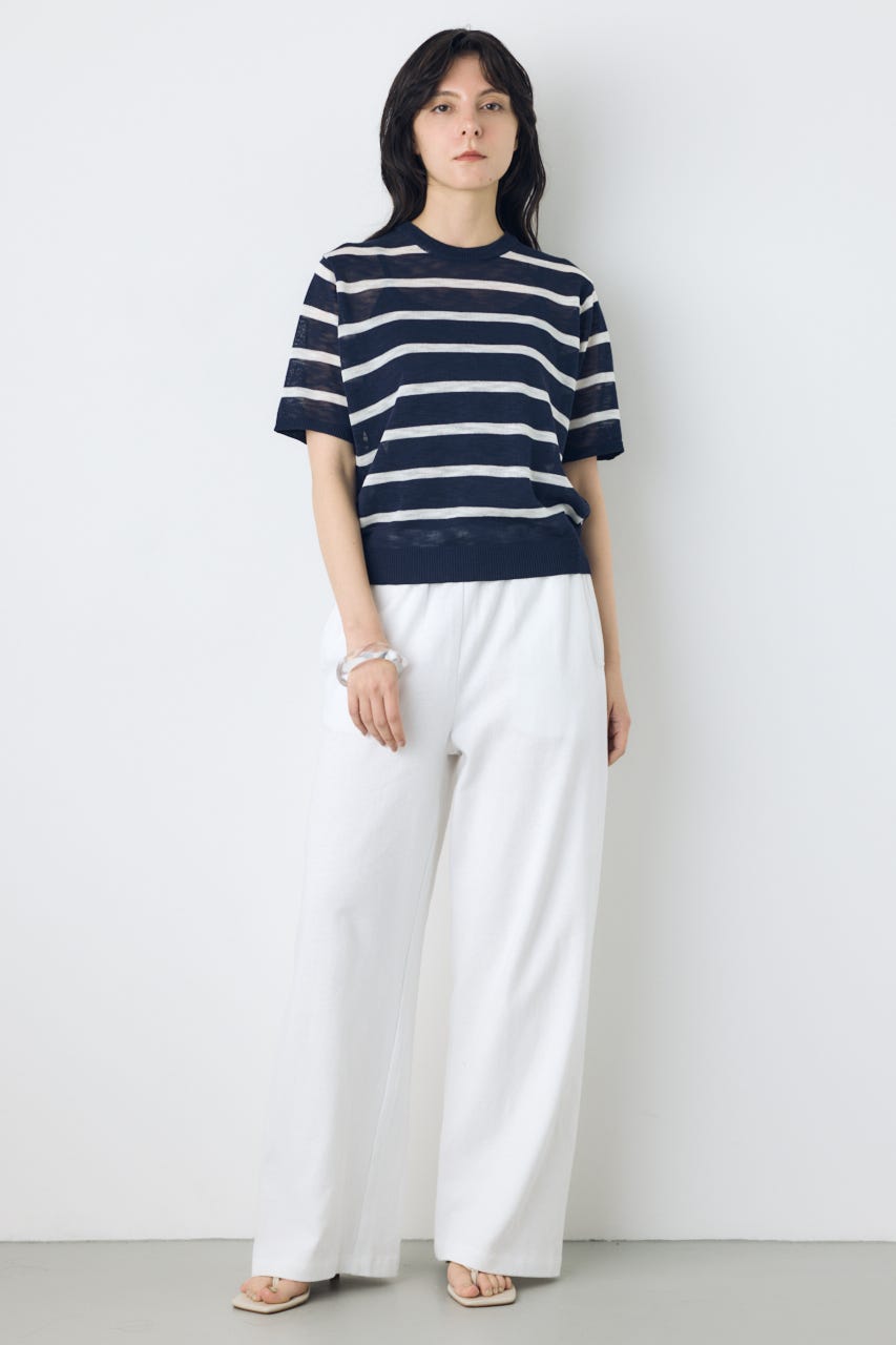 カットワイドパンツ O/WHT S
