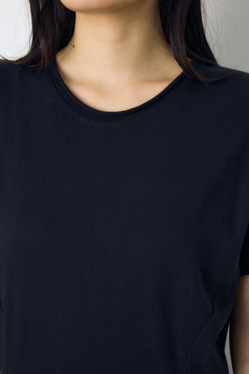 フィットフレアカットワンピース BLK M
