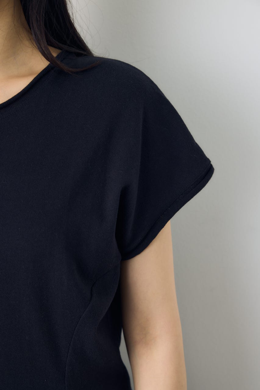 フィットフレアカットワンピース BLK M