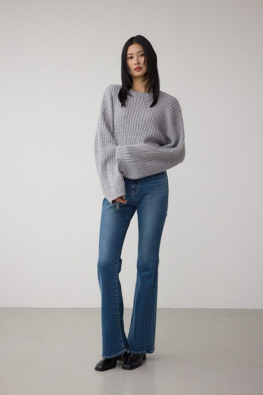 AZUL DENIM フレアデニム BLU XS