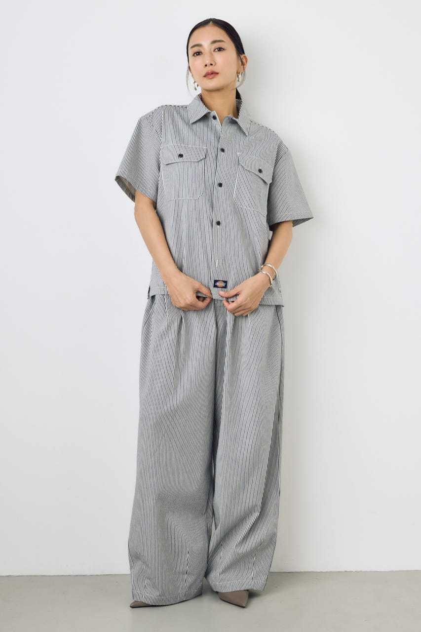 【Dickies（R）×AZUL】カーブパンツ Stripe S