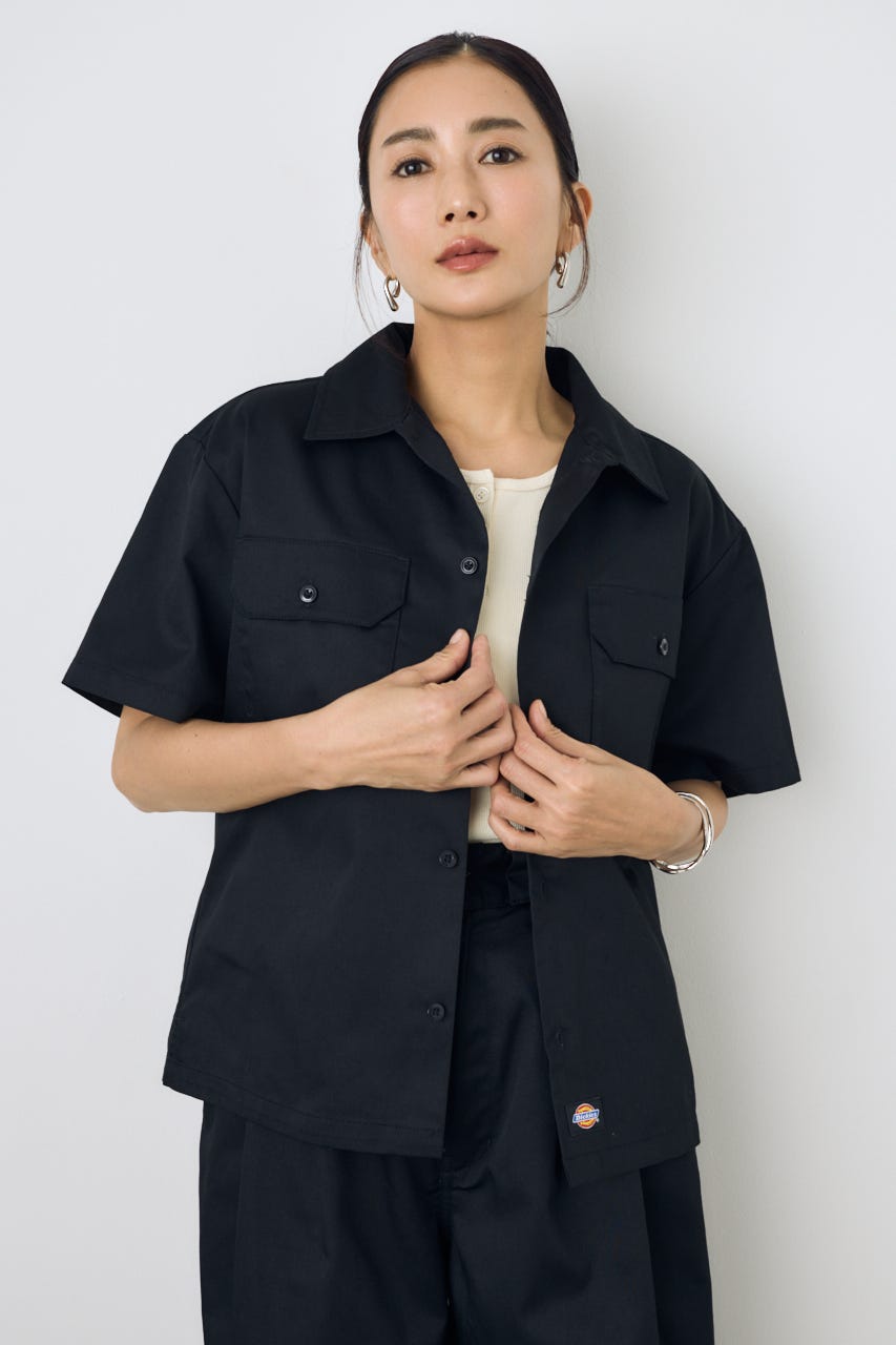【Dickies（R）×AZUL】ワークシャツ BLK S
