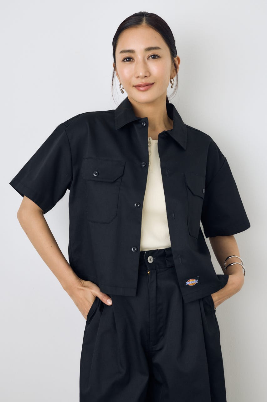 【Dickies（R）×AZUL】ワークシャツ BLK S