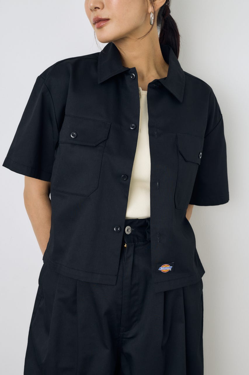 【Dickies（R）×AZUL】ワークシャツ BLK S