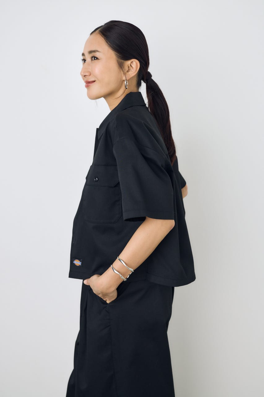 【Dickies（R）×AZUL】ワークシャツ BLK S