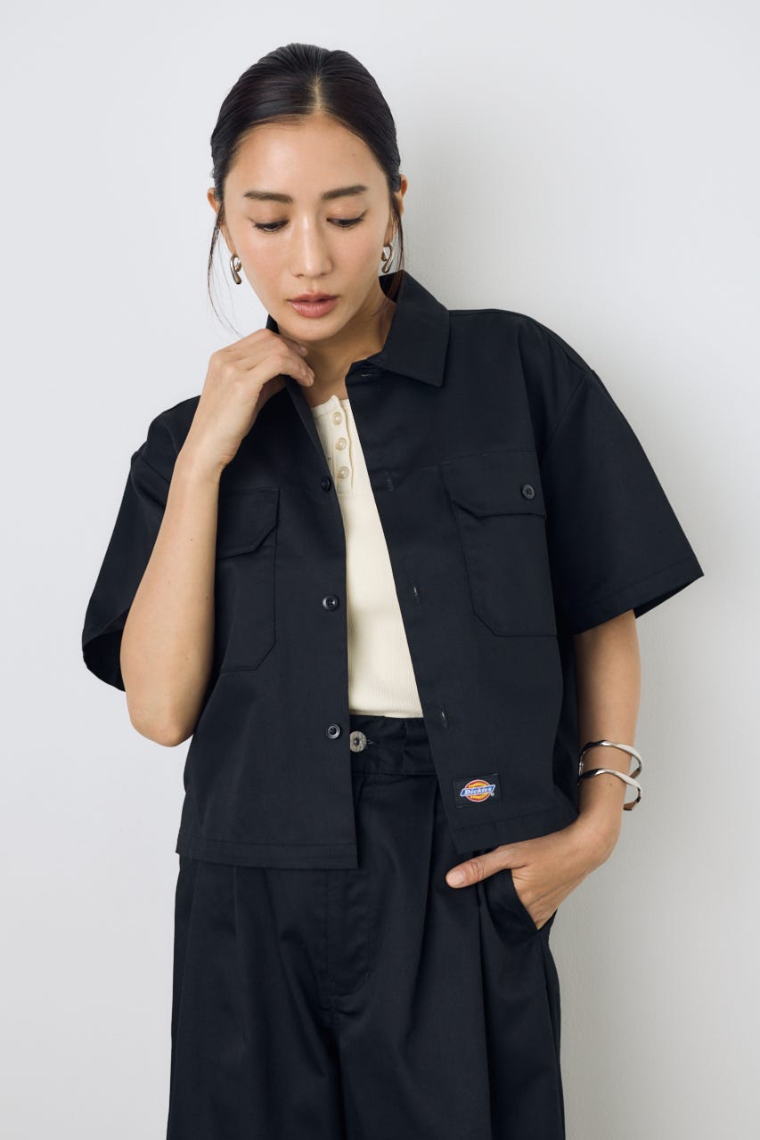 【Dickies（R）×AZUL】ワークシャツ BLK S