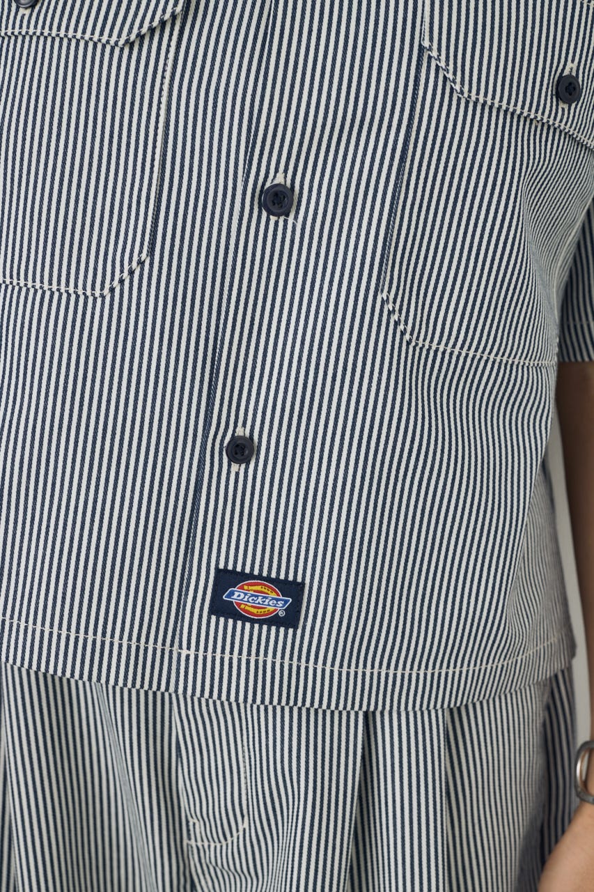 【Dickies（R）×AZUL】ワークシャツ Stripe M