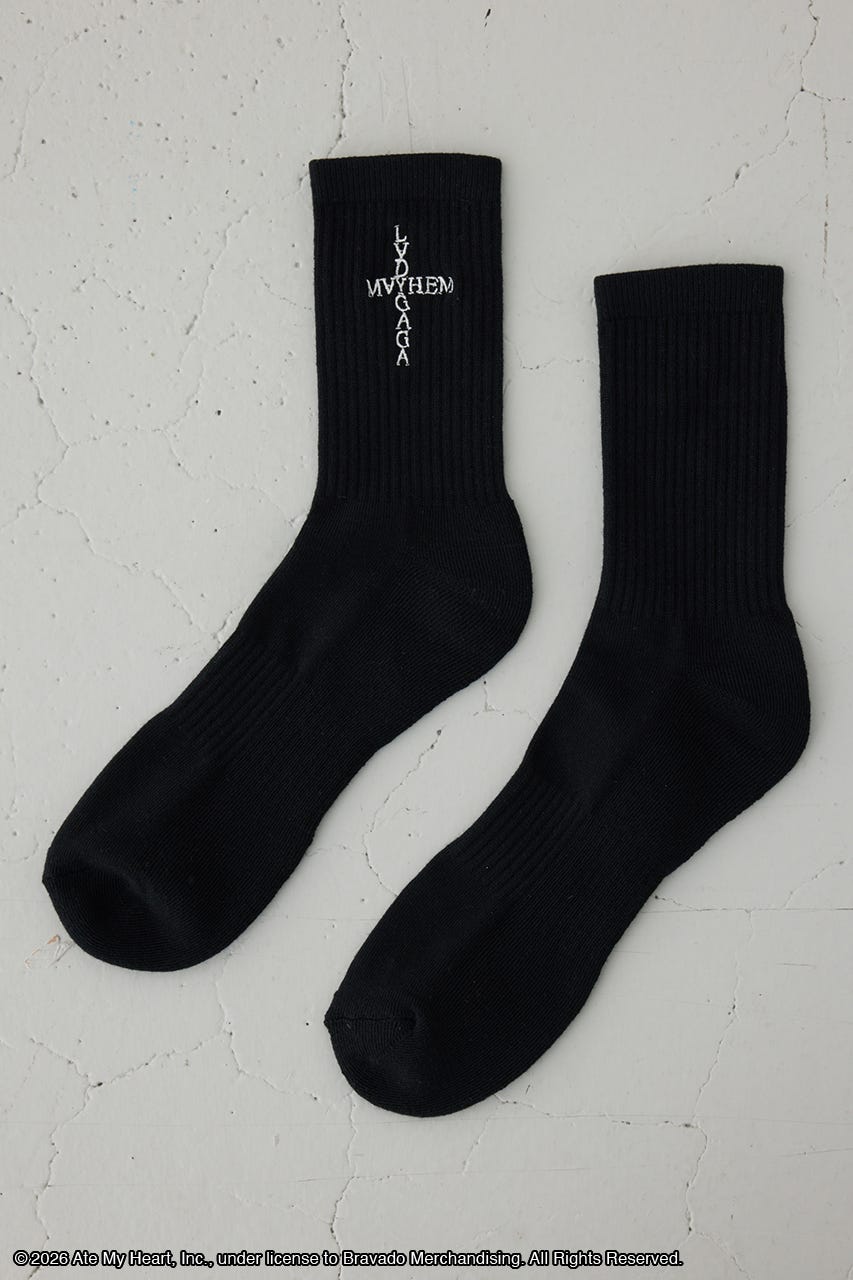 【LADY GAGA】リブソックス BLK M