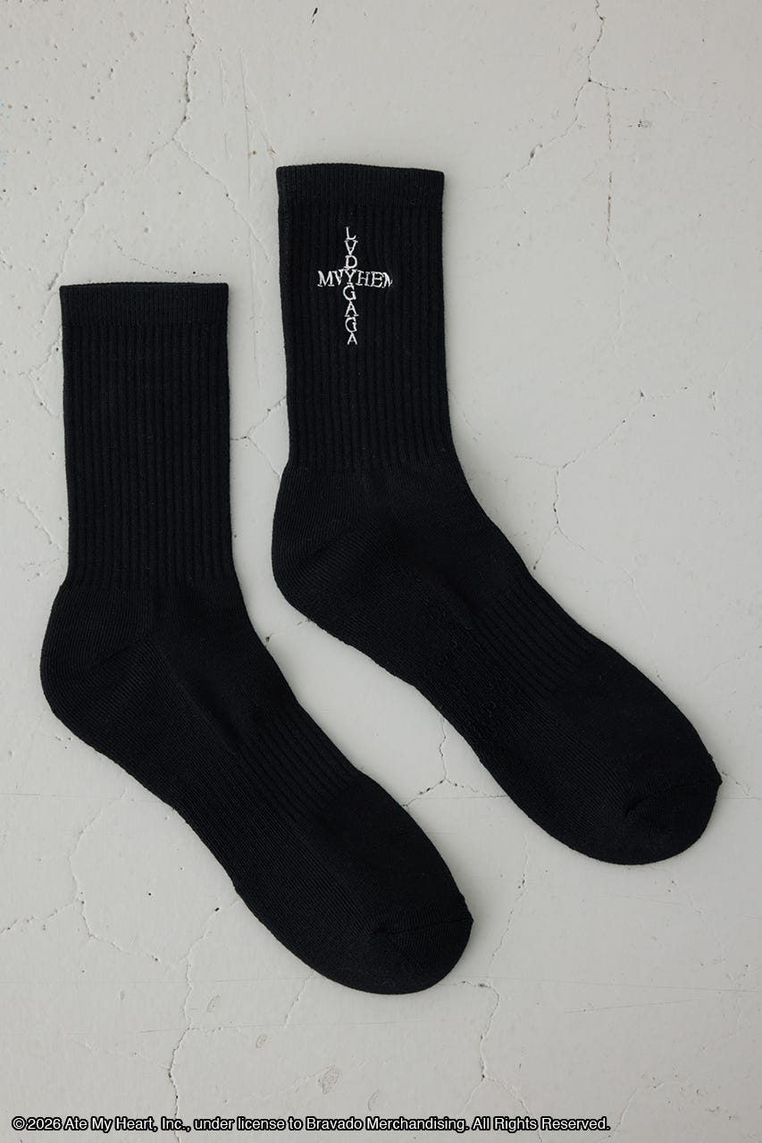 【LADY GAGA】リブソックス BLK M