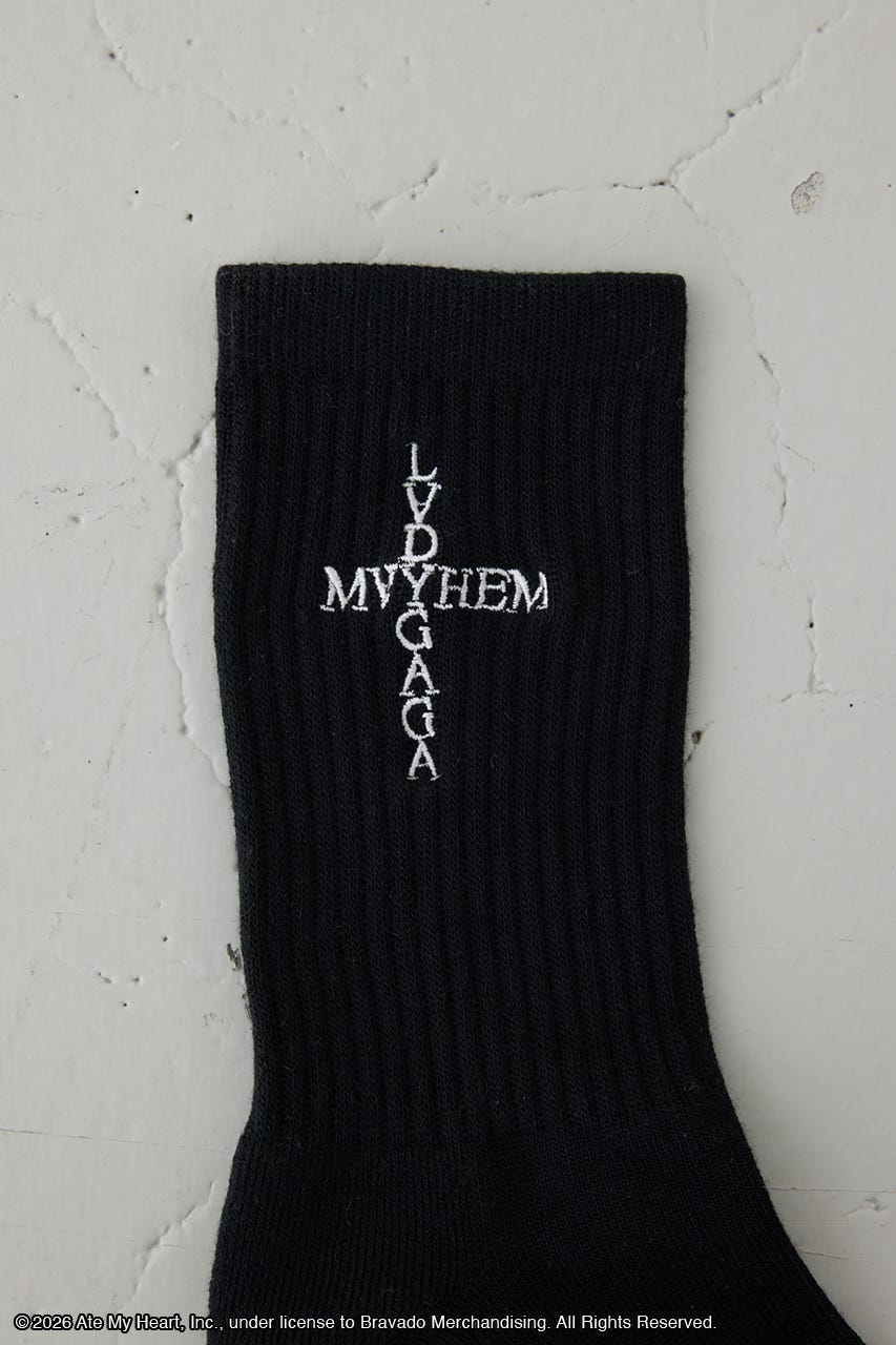 【LADY GAGA】リブソックス BLK M