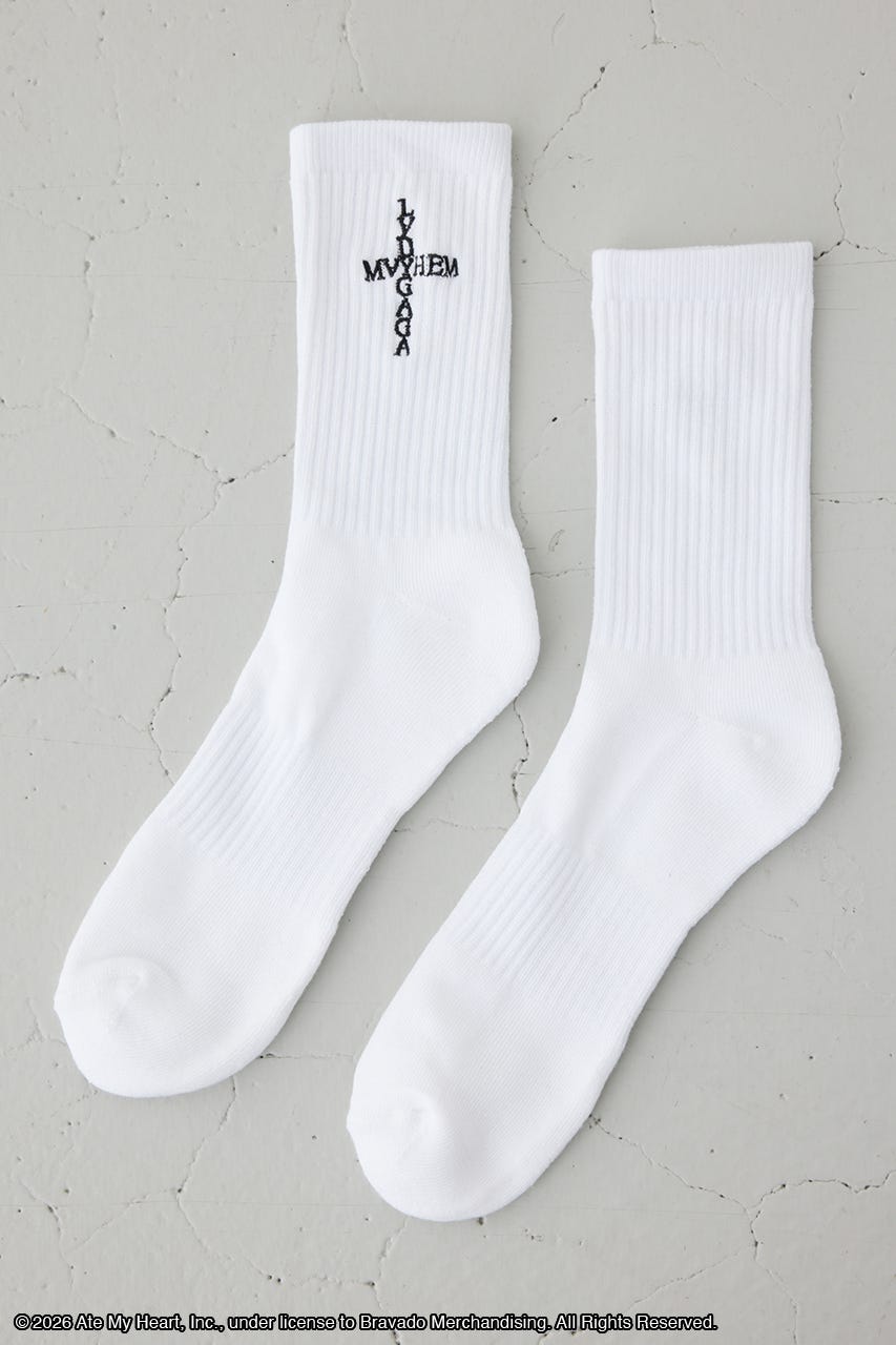 【LADY GAGA】リブソックス O/WHT M