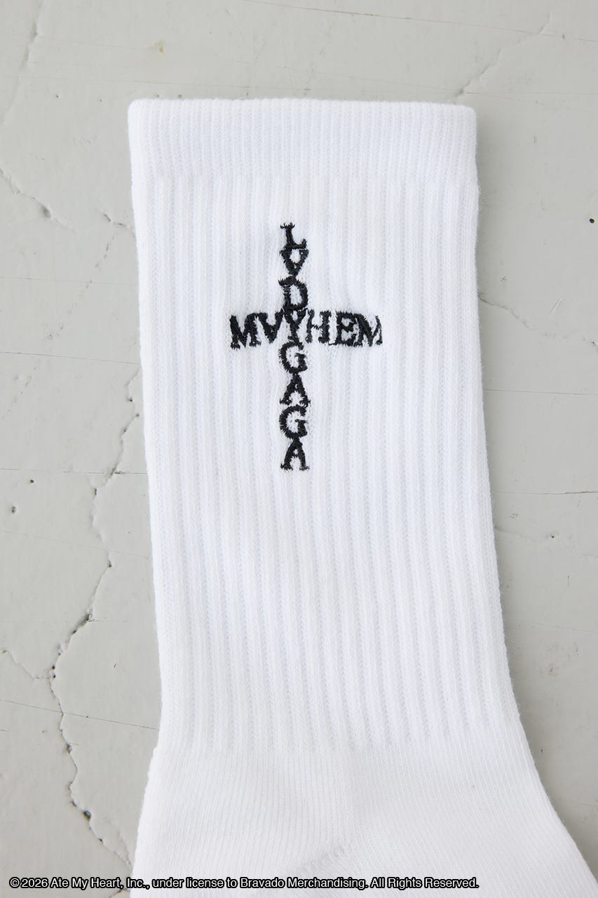 【LADY GAGA】リブソックス O/WHT M