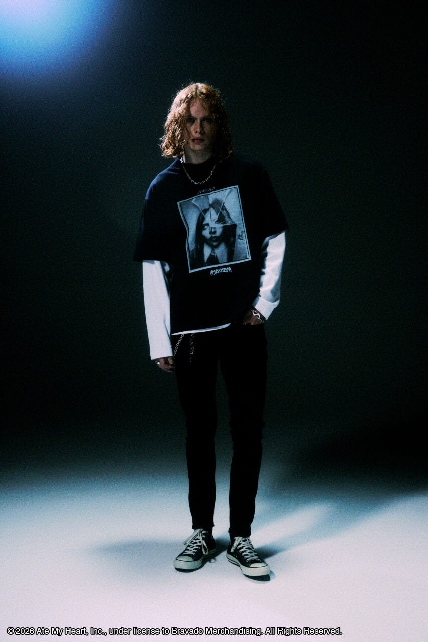 【LADY GAGA】ショートスリーブTEEブラック BLK L