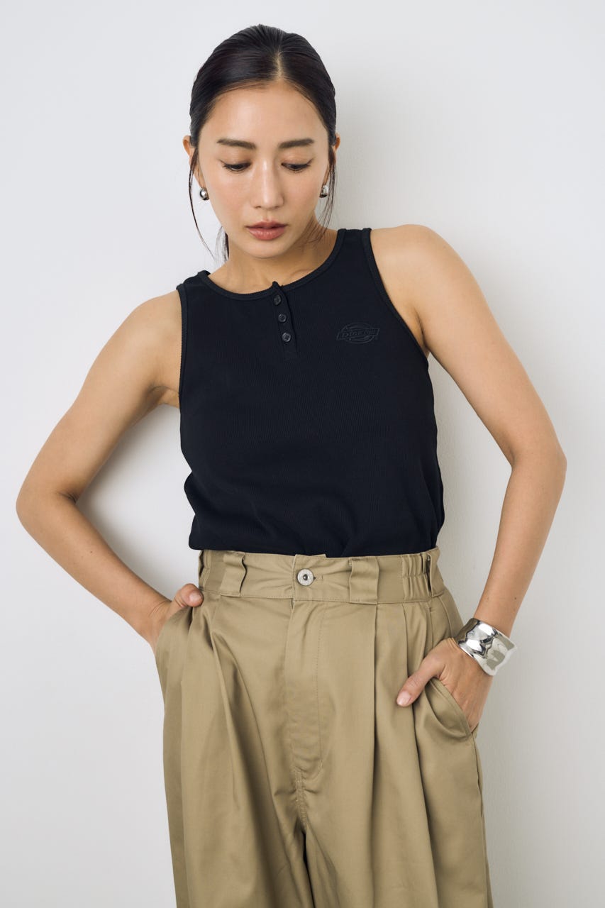 【Dickies（R）×AZUL】ヘンリーネックタンクトップ BLK FREE