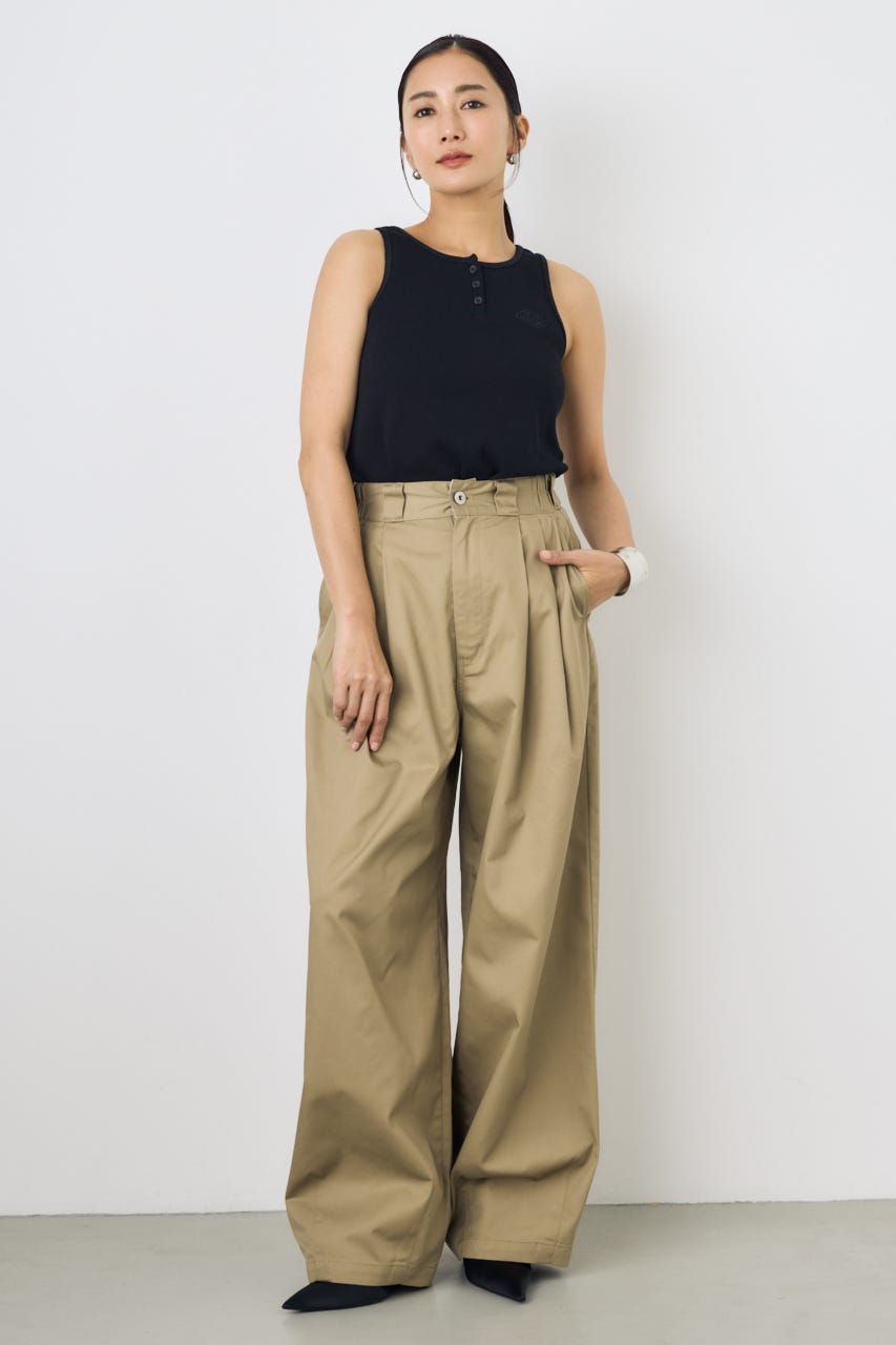 【Dickies（R）×AZUL】ヘンリーネックタンクトップ BLK FREE