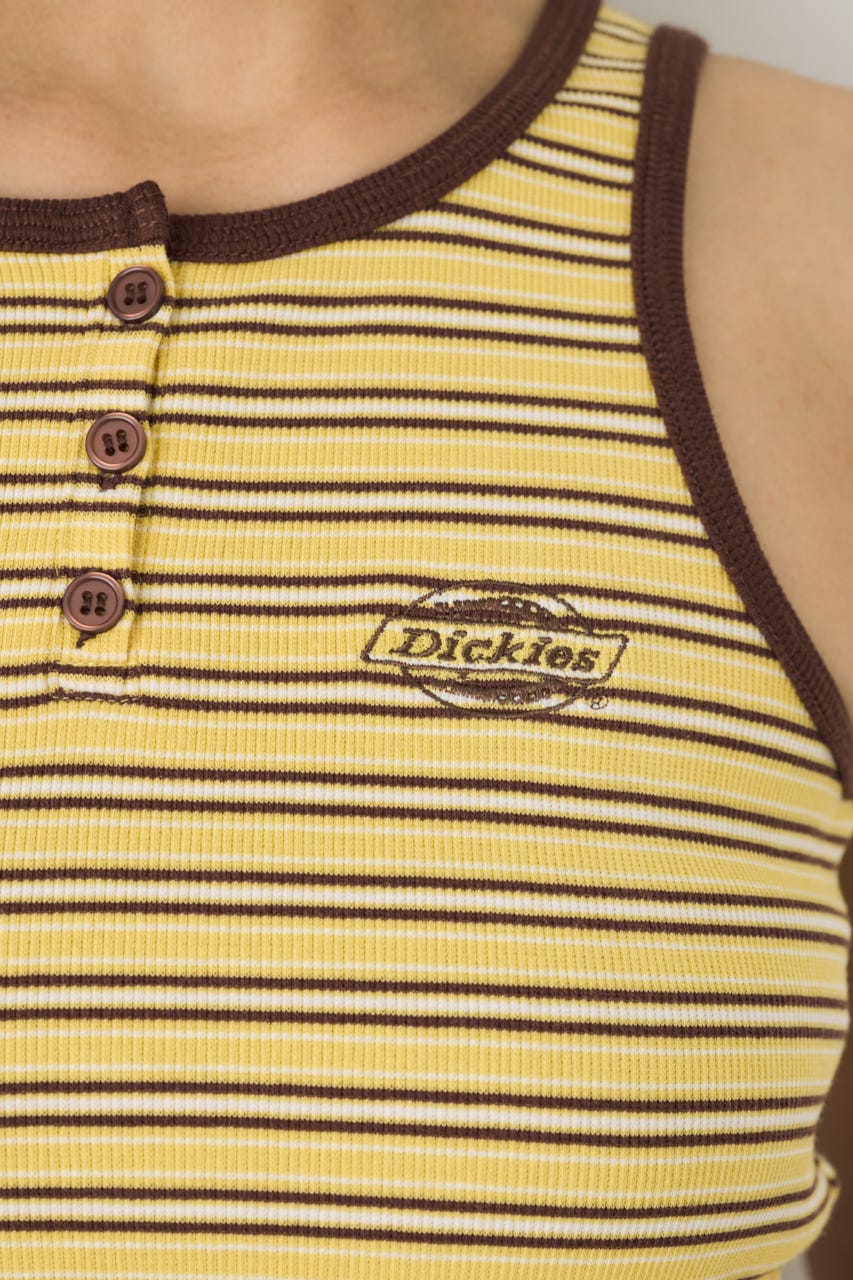 【Dickies（R）×AZUL】ヘンリーネックタンクトップ 柄YEL FREE